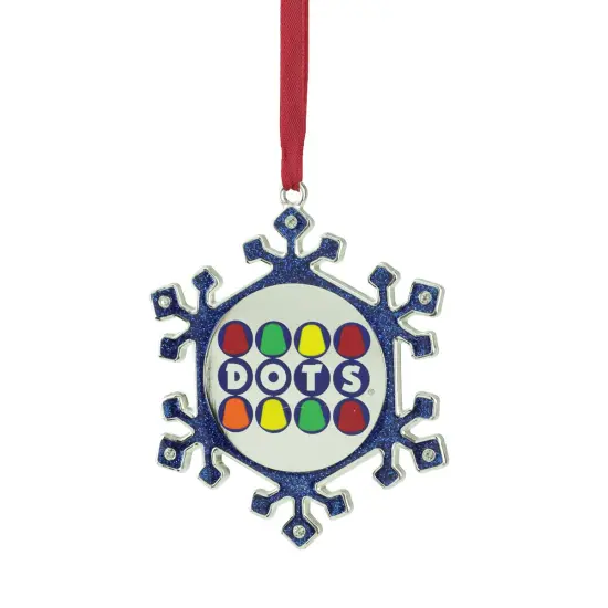 Northlight Snowflake "Dots" Candy Logo Christmas Ornament - 3.5" - Blue and Silver {1}