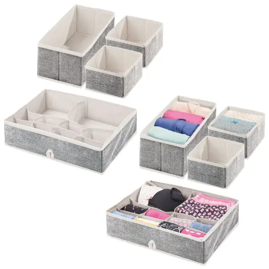 mDesign Fabric Nursery Divided Drawer Storage Bin {1}