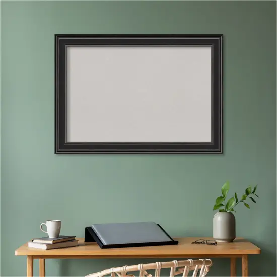 Ridge Framed Corkboard, Grey Cork Ridge Black {5}