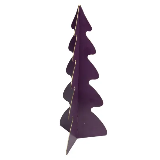 Northlight Triangular Christmas Tree with Curved Edges Decoration - 12" - Purple {6}