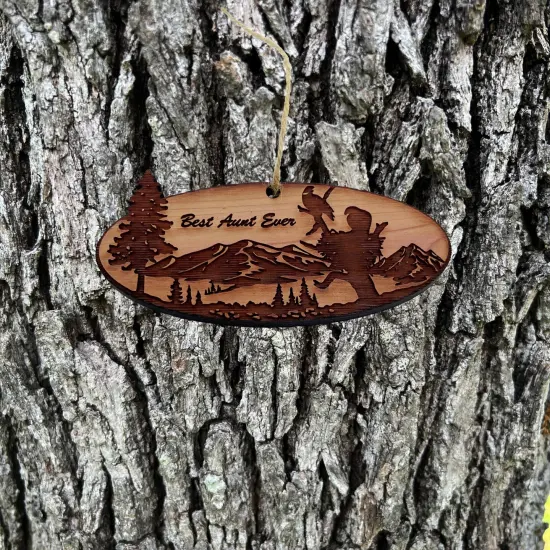 Best Aunt Ever Eagle Nest - Cedar Ornament {2}