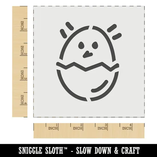 Chicken Hatching in Egg Doodle Wall Cookie DIY Craft Reusable Stencil {6}