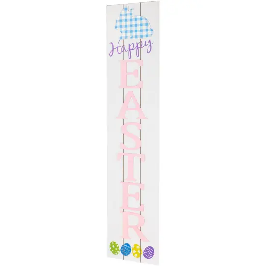 Northlight Happy Easter Wooden Porch Board Sign - 36" White {5}