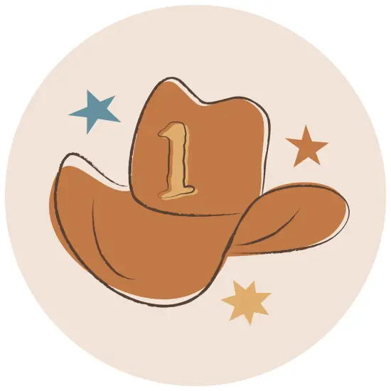 Big Dot of Happiness My First Rodeo - Little Cowboy 1st Birthday Party Circle Sticker Labels - 24 Count {1}