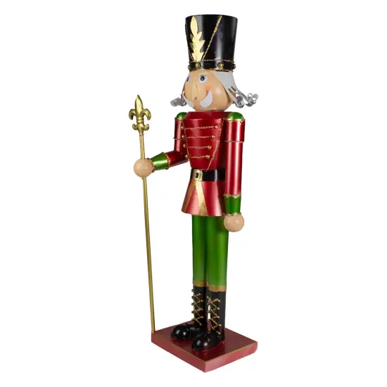 Northlight 23.75" Red and Green Metal Nutcracker Soldier Christmas Decoration {6}
