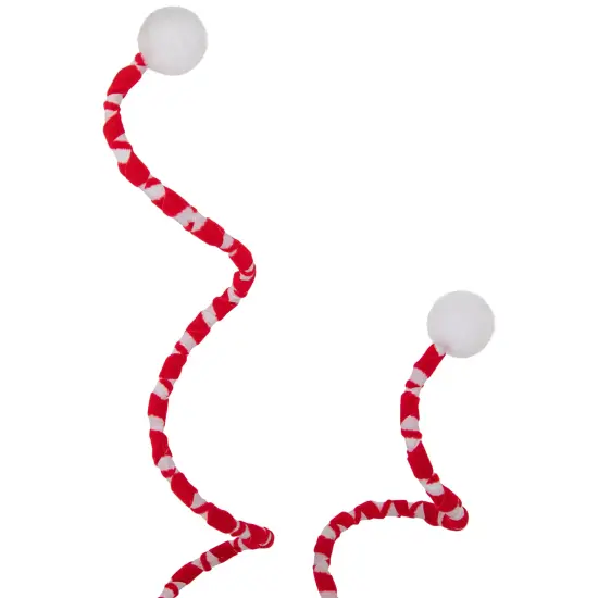 Northlight 24" Red and White Striped Candy Cane Curls Christmas Spray {5}