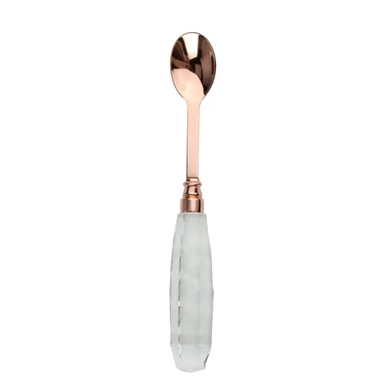 Wild Eye 9.5" Clear and Rose Gold Stainless Steel Mixing Cocktail Bar Spoon {1}