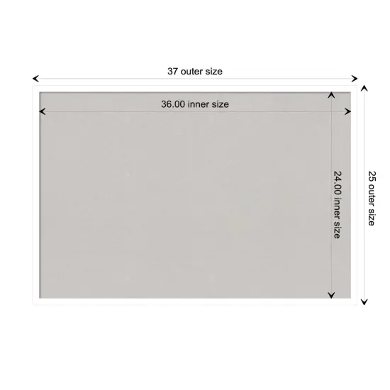Svelte Wood Framed Corkboard, Grey Cork Svelte White {3}