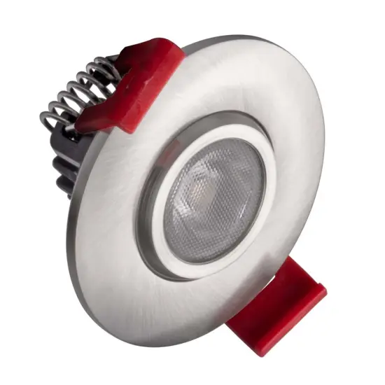 NICOR 2-inch LED Gimbal Recessed Downlight in Nickel, 2700K {1}