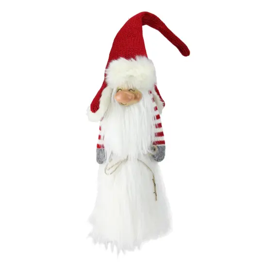 Northlight Slim Santa Christmas Gnome with White Fur Suit and Red Hat - 35" - Red and White {1}