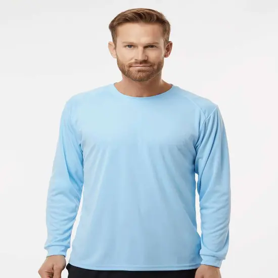 "Paragon&reg; Classic Fit Performance Crewneck Long Sleeve Tee Blue mist {1}