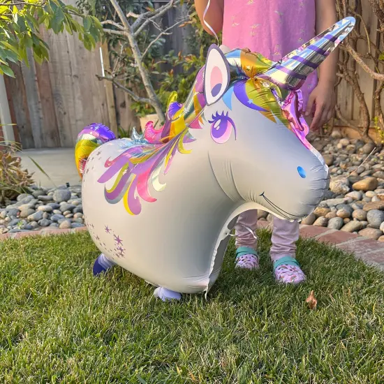 Wrapables Walking Animal Pet Balloon (Set of 3) Unicorn {4}