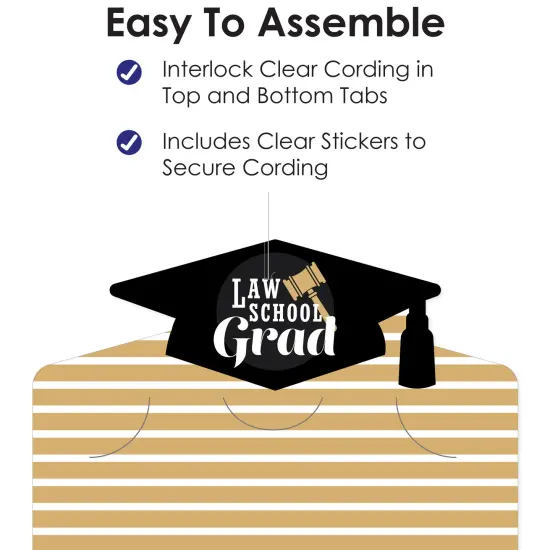 Big Dot of Happiness Law School Graduation Party Vertical Photo Garland 35 Pieces {6}