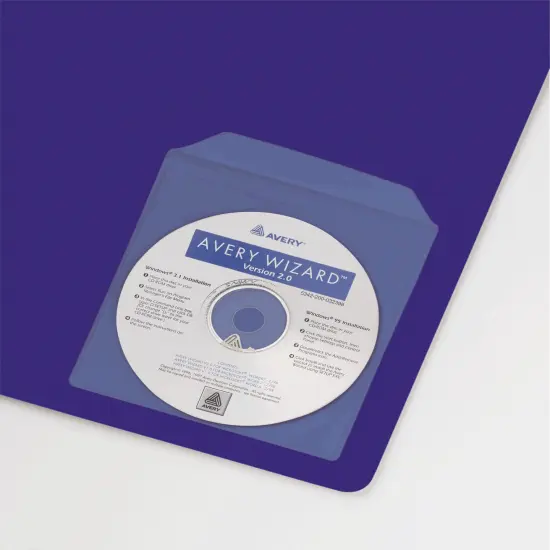 Avery Clear Self-Adhesive CD/DVD Storage Pages, Top Load with Flap, Pack of 10 (73721) {2}