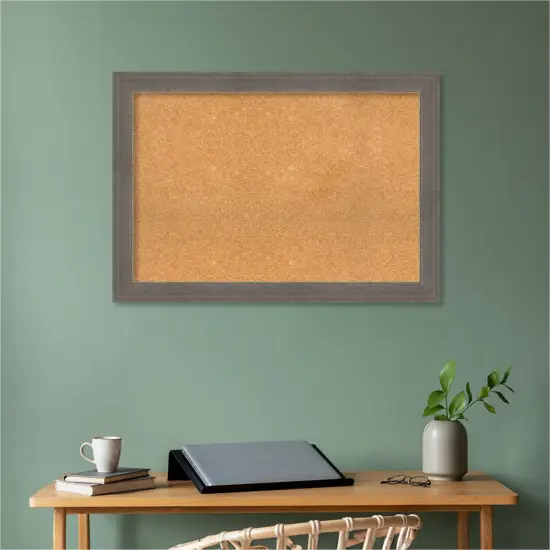 Alta Framed Corkboard, Natural Cork Alta Brown Grey {5}