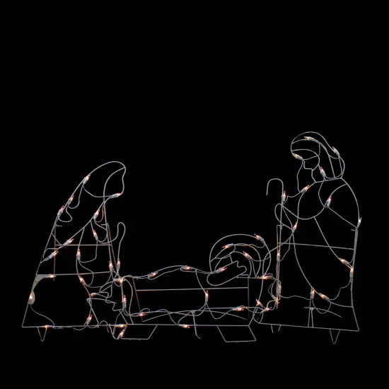 Northlight 3-Piece Lighted Holy Family Nativity Scene Outdoor Christmas Decoration Set White {3}