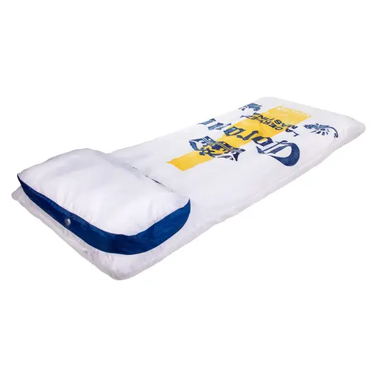 Northlight 74.75" Fabric Covered Inflatable Corona Pool Lounge White {5}