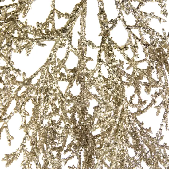 Northlight 24" Golden Glittered Pine Christmas Spray {6}