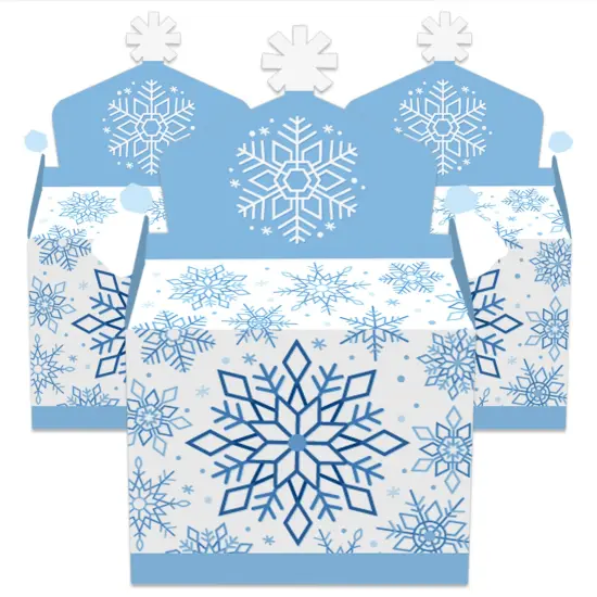 Big Dot of Happiness Blue Snowflakes - Treat Box Party Favors - Winter Holiday Party Goodie Gable Boxes - Set of 12 {3}