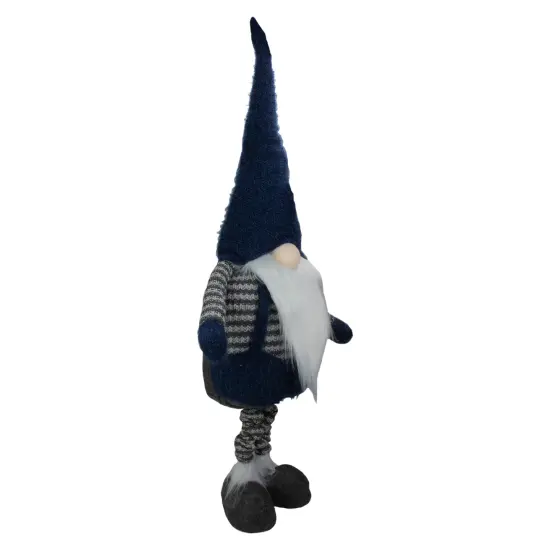 Northlight LED Lighted Extendable Gnome Christmas Figure - 41" - Blue and Gray {5}