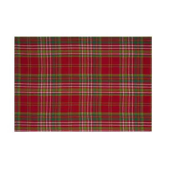 27' X 18" Jonah Plaid Woven Cotton Kitchen Dish Towel Red White and Green Plaid {4}