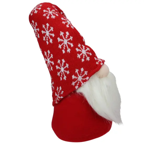 Northlight Santa Gnome with Snowflake Hat Christmas Figure - 8" - Red {4}