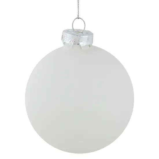 Northlight Star Topped Trees Glass Ball Christmas Ornaments - 3" - White and Black - 4ct {5}