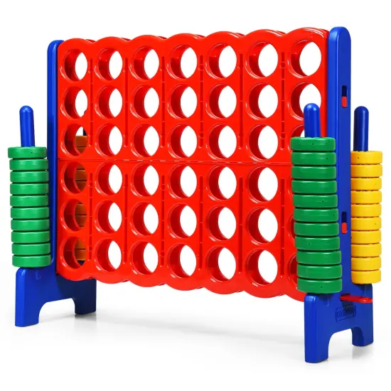 Jumbo 4-to-Score Giant Game Set with 42 Jumbo Rings and Quick-Release Slider Blue {6}