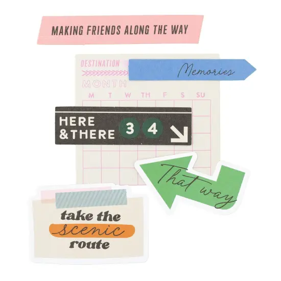 American Crafts Coast-to-Coast Ephemera Die-Cuts 68/Pkg-Journaling, Foil {5}