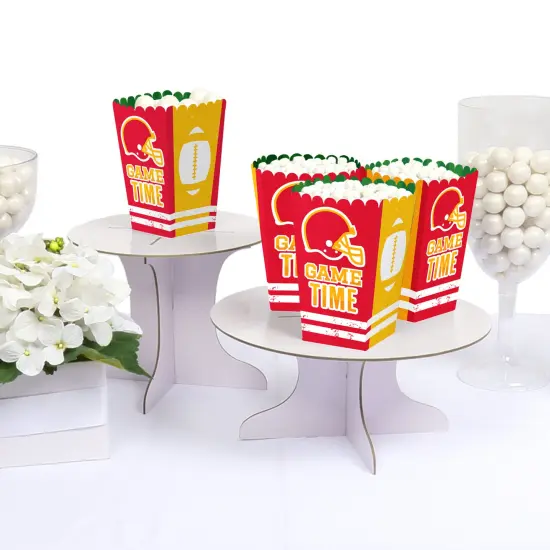 Big Dot of Happiness The Big Game - Red and Yellow - Football Party Favor Popcorn Treat Boxes - Set of 12 {4}
