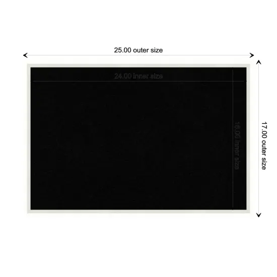 Lucie Wood Framed Corkboard, Black Cork Lucie White {3}