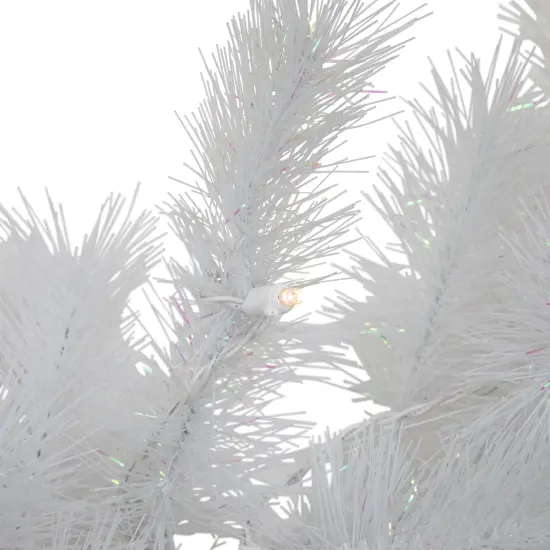 Northlight 9' x 14" Pre-Lit White Alaskan Pine Artificial Christmas Garland, Warm White LED Lights {7}