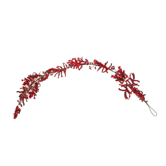 Northlight 6' x 8" Burgundy Red Berry Artificial Christmas Garland- Unlit {3}