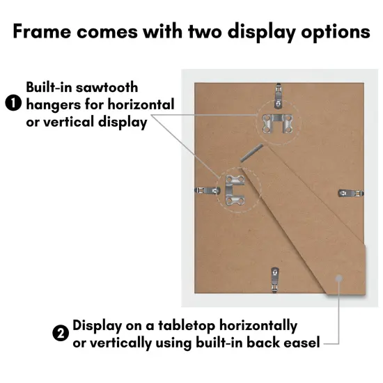 Americanflat Picture Frame Set with Mat - Set of 5 - Photo Frame Set of Five for Wall Display - Plexiglass Cover - Hanging Hardware {5}