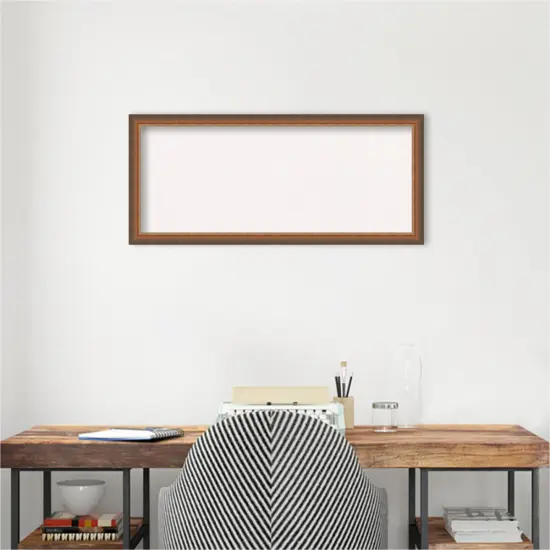 Two Tone Wood Framed Corkboard, White Cork Bronze Copper {5}