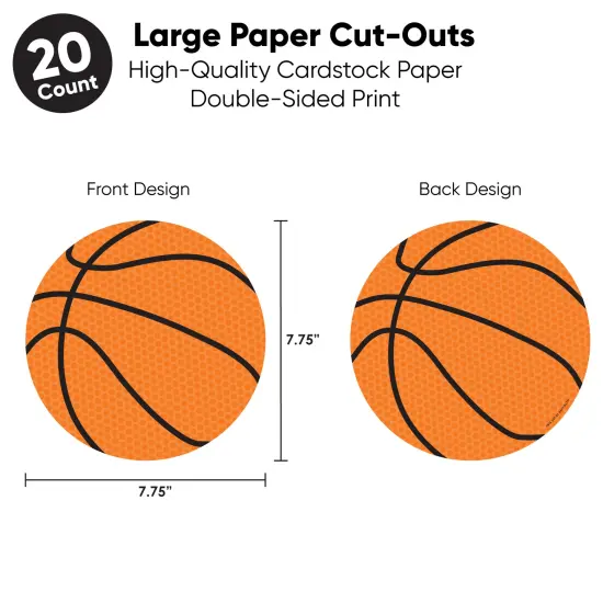 Big Dot of Happiness Nothin' but Net - Basketball - Decorations DIY Baby Shower or Birthday Large Party Essentials - Set of 20 {7}