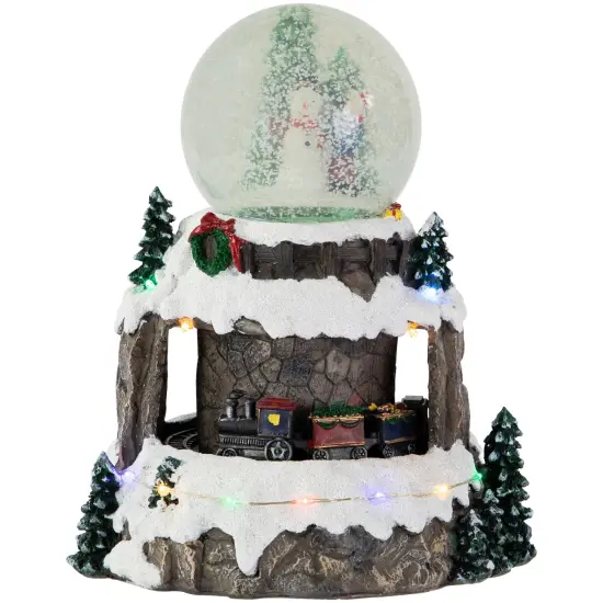 Northlight LED Lighted Animated and Musical Christmas Snowman and Train Snow Globe - 9.25" White {3}