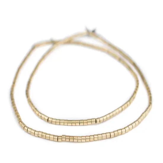 The Bead Chest Brass 3mm Tube Beads, Full Strand of Quality Metal Spacers for DIY Jewelry Design {3}