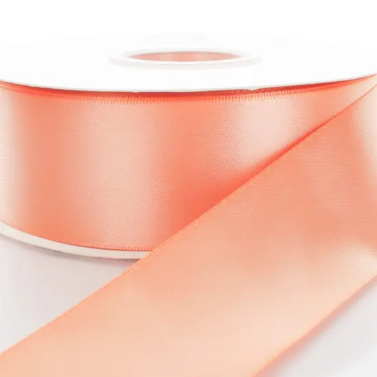 4" Double Faced Satin Ribbon 720 Peach 100yd {1}