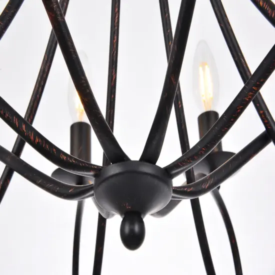 Lyndon 8 light Dark Bronze Pendant {6}