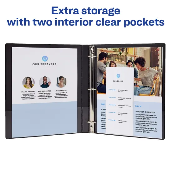 Avery Heavy-Duty Framed View 3 Ring Binder, 0.5" Slant Rings, 1 Navy Blue Binder (68051) {5}