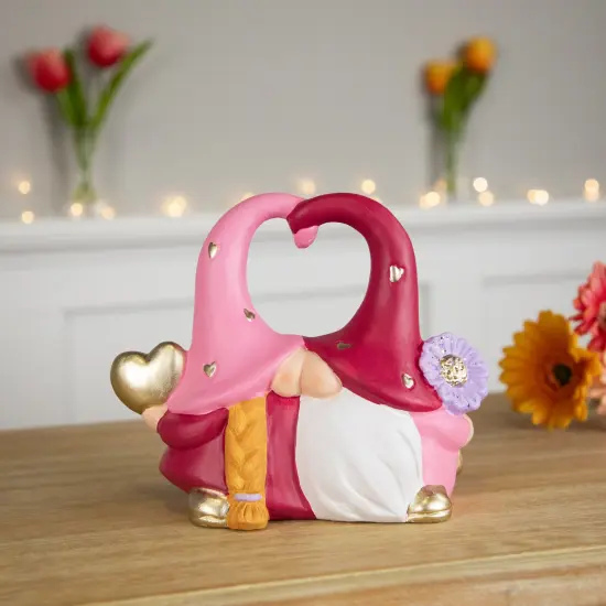 Northlight Kissing Gnomes Valentine's Day Decoration - 8" Red {4}