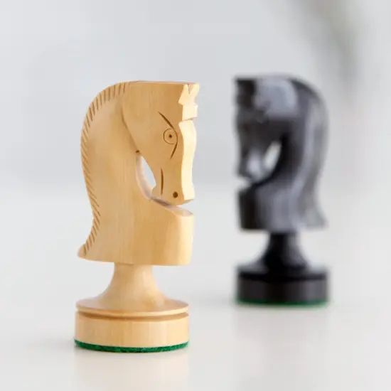 WE Games Wooden Russian Style Chess Pieces, Weighted with 3.5 in. King {2}