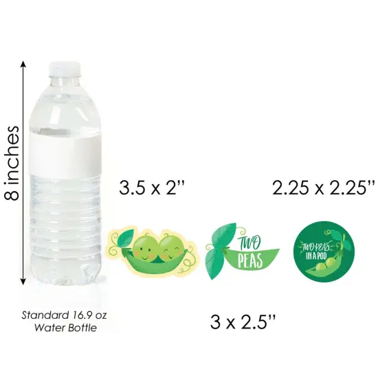 Big Dot of Happiness Double the Fun - Twins Two Peas in a Pod - DIY Shaped Baby Shower or First Birthday Party Cut-Outs - 24 Count {6}