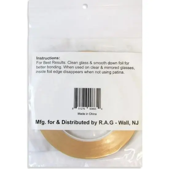 Stained Glass Foil Brand 7/32" Copper Back Foil - 1.25 Mil. Thick {4}