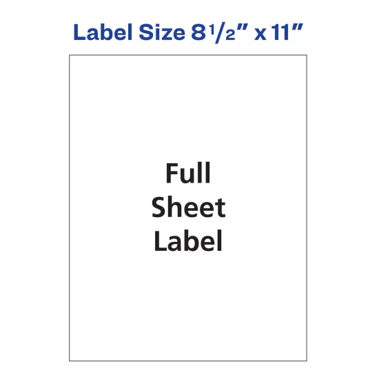 Avery Shipping Labels for Copiers, 8-1/2" x 11", 100 White Labels (5353) {6}