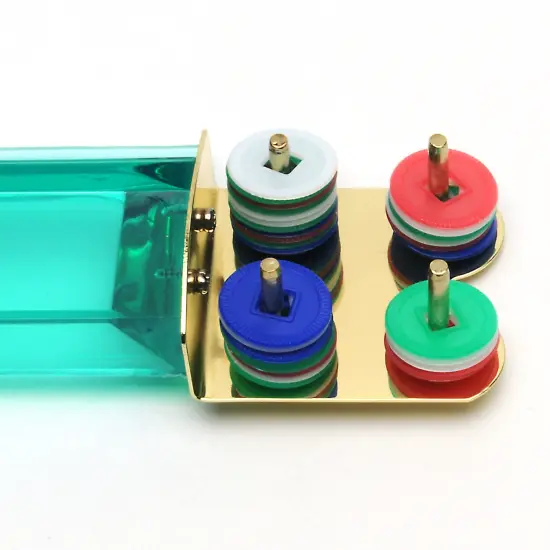 WE Games 4 Plastic Mahjong Racks - Includes Blue, Green, Pink & Yellow {4}