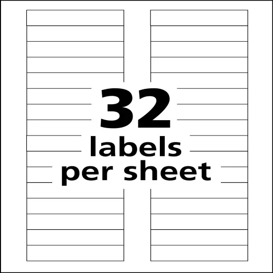Avery Durable ID Labels, Permanent Adhesive, 5/8" x 3", 1,600 Labels (6577) {6}