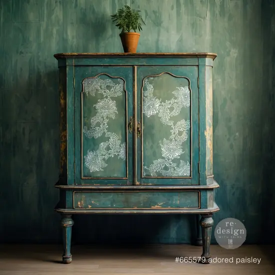 Prima Re-Design Decor Stencil 9"X12"-Adored Paisley {2}