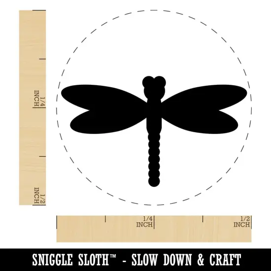 Dragonfly Solid Self-Inking Rubber Stamp for Stamping Crafting Planners Pink {1}
